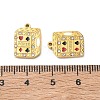 304 Stainless Steel Enamel Pendants STAS-B142-05G-3