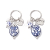 304 Stainless Steel Dangle Hoop Earrings EJEW-JE06737-02-3