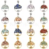 16Pcs 16 Styles Alloy Gems Tree of Life European Dangle Charms PALLOY-YW00085-1