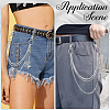 Halloween Theme Alloy Multilayer Chain Belts for Pants AJEW-WH20018-132-4