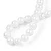 Electroplate Opaque Glass Beads Strands GLAA-T032-P10mm-AB02-5