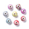 AB Color Wave Printed Acrylic Beads X-MACR-Q151A-M-4
