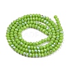 Electroplate Opaque Solid Color Glass Beads Strands EGLA-A044-P1mm-L30-3
