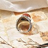 Synthetic Goldstone Adjustable Rings RJEW-I108-03AS-03-3