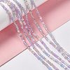 Electroplate Glass Beads Strands X-EGLA-S192-001A-B11-2