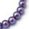 Baking Paint Pearlized Glass Pearl Round Bead Strands LS-HY-Q003-10mm-59-2