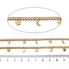 304 Stainless Steel Curb Chains with Star Charm CHS-F020-03G-02-2