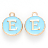 Golden Plated Alloy Enamel Charms ENAM-S118-04E-1
