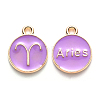 Alloy Enamel Pendants X-ENAM-S124-01A-01A-1