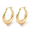 Brass Plain Hoop Earrings EJEW-H301-05G-02-1