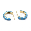 Enamel C-shape Stud Earrings EJEW-N052-05-5