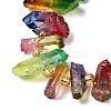 Electroplated Natural Quartz Crystal Beads Strands G-F800-D14-3