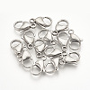 304 Stainless Steel Lobster Claw Clasps X-STAS-T029-12-1