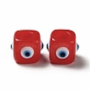 Resin Evil Eye European Beads RESI-A021-06-2
