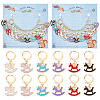 Alloy Enamel Pendant Locking Stitch Markers HJEW-AB00169-1
