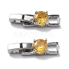 Rack Plating Brass Micro Pave Cubic Zirconia Watch Band Clasps KK-A234-016P-04-1