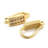 Brass with Cubic Zirconia Earring Hooks X1-KK-Q782-04G-2