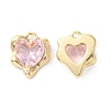 Brass Micro Pave Cubic Zirconia Charms LS-KK-L208-06G-02-1