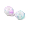Opaque Spray Painted Glass Beads GLAA-G118-01G-2
