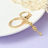 304 Stainless Steel Initial Letter Key Charm Keychains KEYC-YW00004-13-1