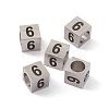 Tarnish Resistant 303 Stainless Steel European Beads STAS-G286-P06-3