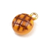 Pineapple Bun Alloy Enamel Charms LS-ENAM-P264-01A-G-3