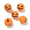 Printed Wood European Beads WOOD-G022-08A-13-1