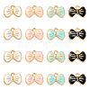 40Pcs 4 Colors Alloy Enamel Pendants ENAM-CJ0002-17-1