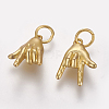 Brass ASL Charms KK-O122-11MG-1