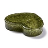 Resin with Natural Peridot Chip Stones Ashtray DJEW-F015-03C-3