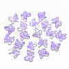 Transparent Spray Painted Glass Charms GLAA-T016-21B-1