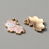 Alloy Enamel Pendants ENAM-WH0001-15KCG-03-1