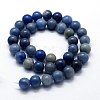 Dyed & Heated Natural Blue Aventurine Beads Strands X-G-I199-24-10mm-2