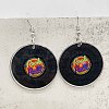 Alloy Acrylic Disc Dangle Earrings FS-WG804D6-08-1