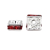 Brass Grade A Rhinestone Spacer Beads RSB074NF-08S-4