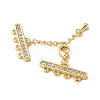 Brass Micro Pave Cubic Zirconia Chain Extender KK-L216-004A-G-2