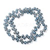 Electroplate Glass Beads Strands EGLA-D030-17L-2