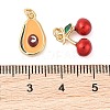 Rack Plating Brass Enamel Pendants KK-G507-04B-G-3