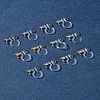 12Pcs 2 Colors 304 Stainless Steel and Plastic Clip-on Earring Findings KY-FS0001-28-9
