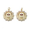 Brass Micro Pave Cubic Zirconia Pendants KK-R133-013G-NF-1