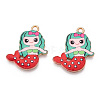 Alloy Enamel Pendants ENAM-CJC0022-01B-2