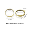 Alloy Open Back Bezel Pendants PALLOY-CJ0001-28-2