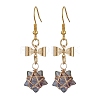 Glass Star Dangle Earrings EJEW-JE05548-3