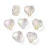 UV Plating Rainbow Iridescent Acrylic Beads OACR-F004-05G-1