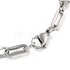 Anti-Tarnish 201 Stainless Steel Oval & Column Link Chain Necklace & Bracelets Set SJEW-G083-03P-3