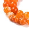 Natural Striped Agate/Banded Agate Beads Strands G-Z060-A01-C17-4