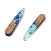 Resin and Walnut Pendants FIND-R051-08E-2