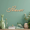 Word Forever Laser Cut Unfinished Basswood Wall Decoration WOOD-WH0113-099-6