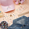 800Pcs 10 Colors Flat Back & Back Plated Transparent Acrylic Rhinestone Cabochons OACR-FG0001-34-4