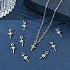 SHEGRACE Brass Micro Pave Cubic Zirconia Pendants XGRQ3D285-480P-5